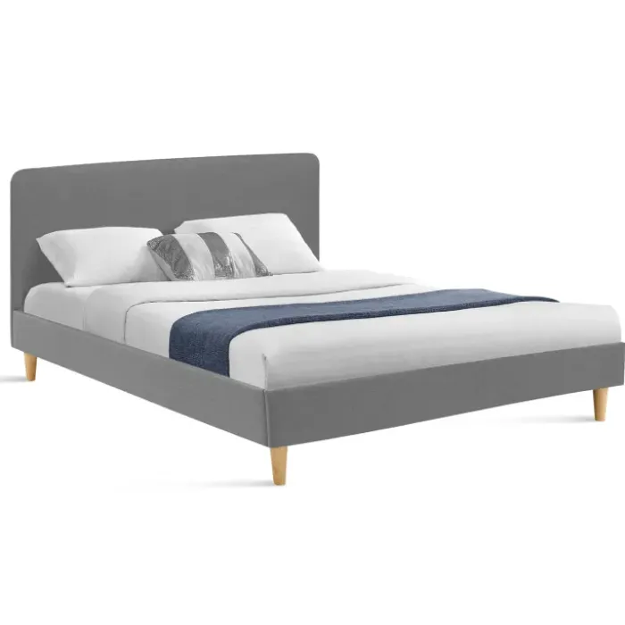 Lit scandinave gris clair 2 places