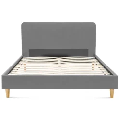 Lit scandinave gris clair 2 places