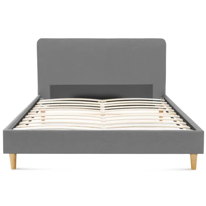 Lit scandinave gris clair 2 places