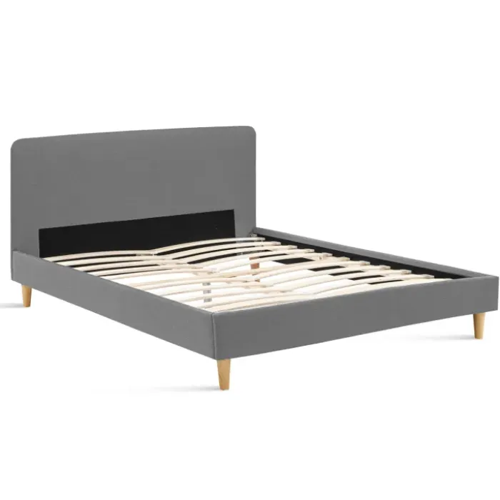 Lit scandinave gris clair 2 places