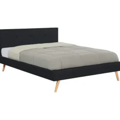 Lit style scandinave 160x200 cm noir