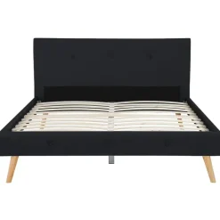 Lit style scandinave 160x200 cm noir