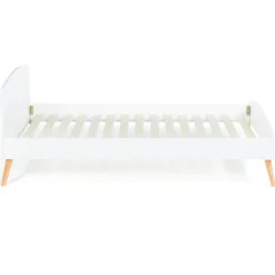 Lit style scandinave 90x190 cm blanc