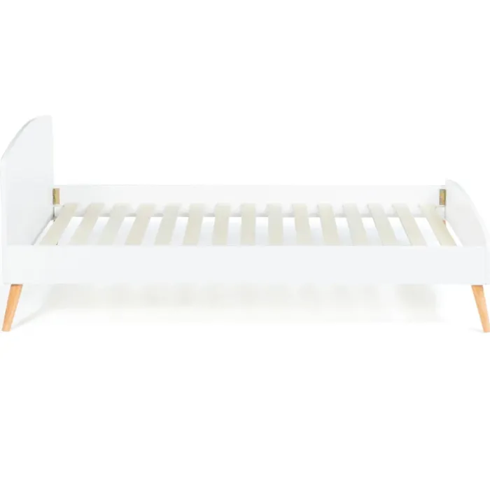 Lit style scandinave 90x190 cm blanc