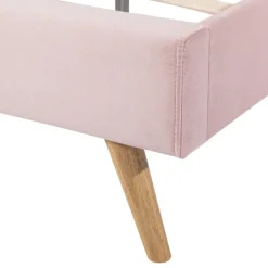 Lit style scandinave 140x190 cm rose