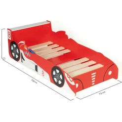 Lit voiture Formule 1 rouge