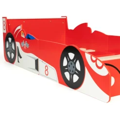 Lit voiture Formule 1 rouge