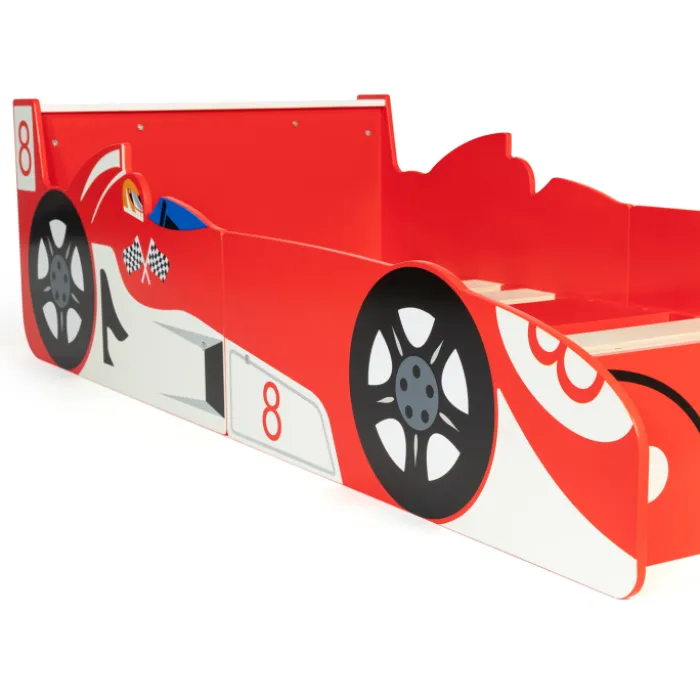 Lit voiture Formule 1 rouge