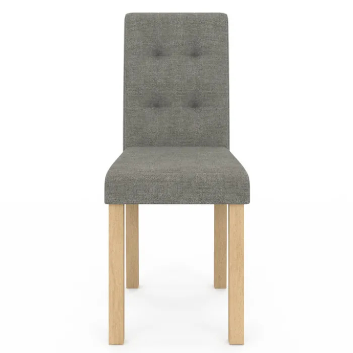 Lot 4 chaises capitonnées gris chiné