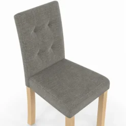 Lot 4 chaises capitonnées gris chiné