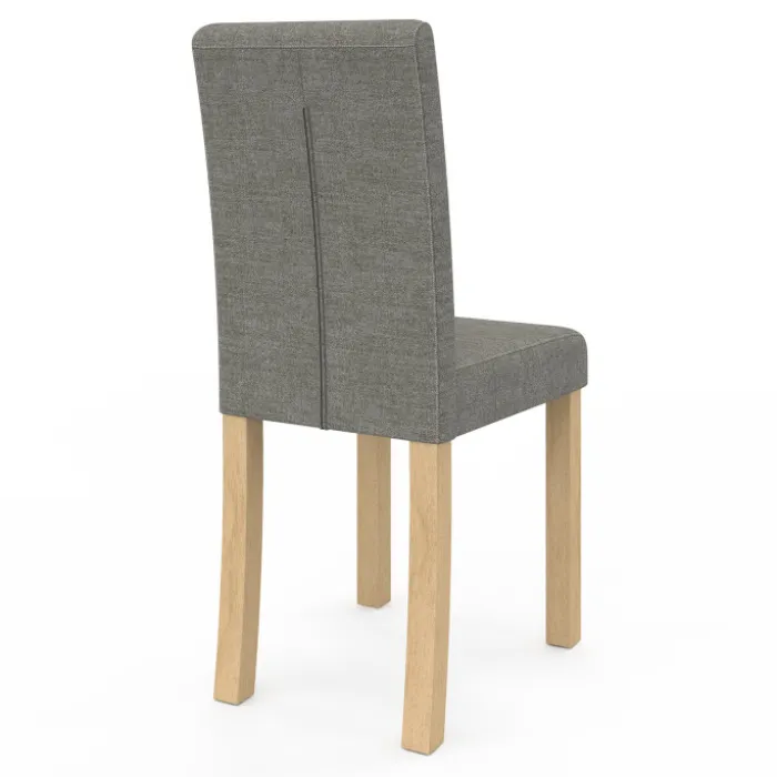 Lot 4 chaises capitonnées gris chiné