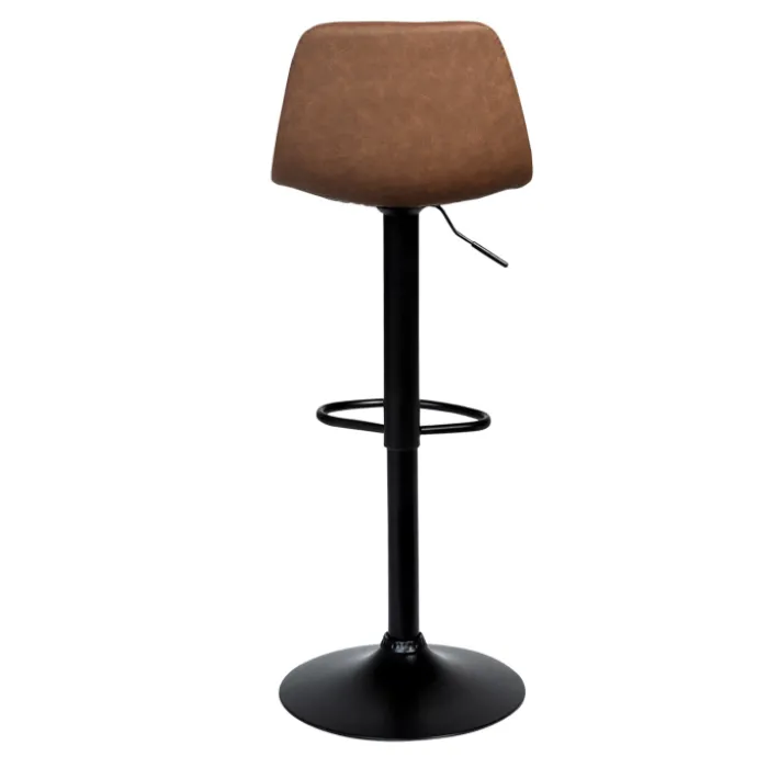 Lot 2 tabourets de bar marron vintage réglables
