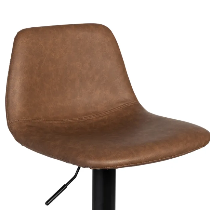 Lot 2 tabourets de bar marron vintage réglables