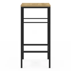 Lot 2 tabourets de bar style industriel bois et métal