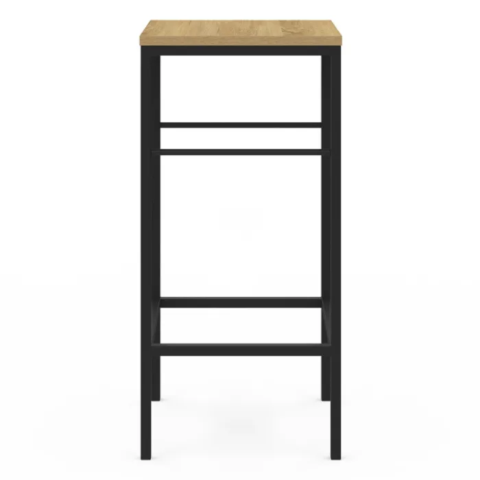 Lot 2 tabourets de bar style industriel bois et métal