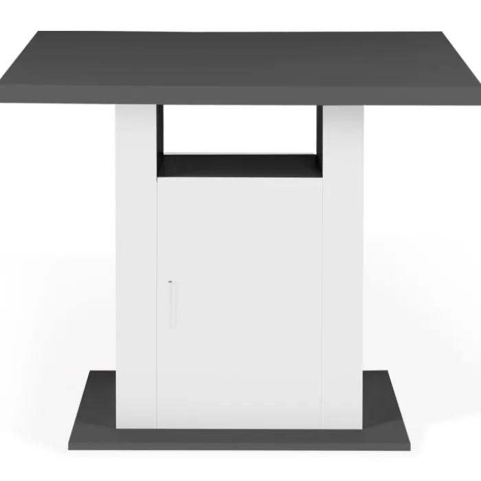 Îlot central cuisine bois gris et blanc 110 cm