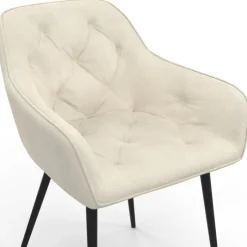 Lot chaises et fauteuils de table beige