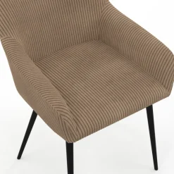 Lot chaises et fauteuils de table taupe