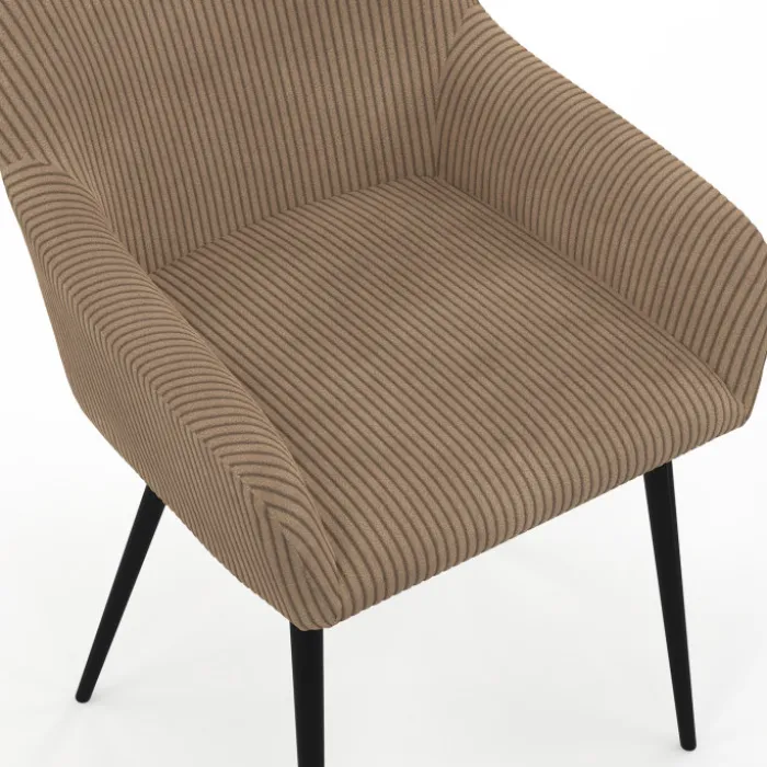 Lot chaises et fauteuils de table taupe