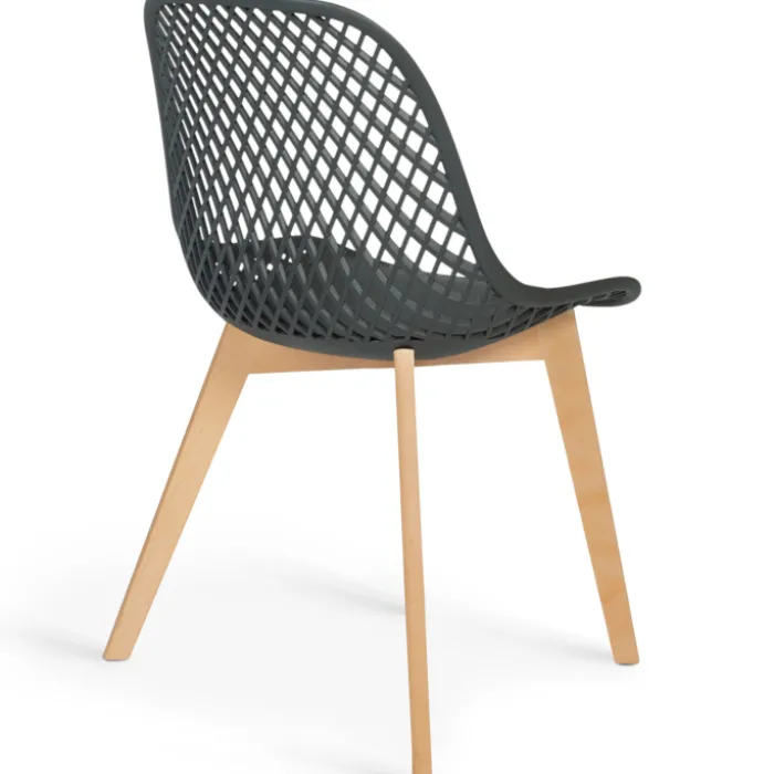 Lot de 4 chaises ajourées dépareillées design