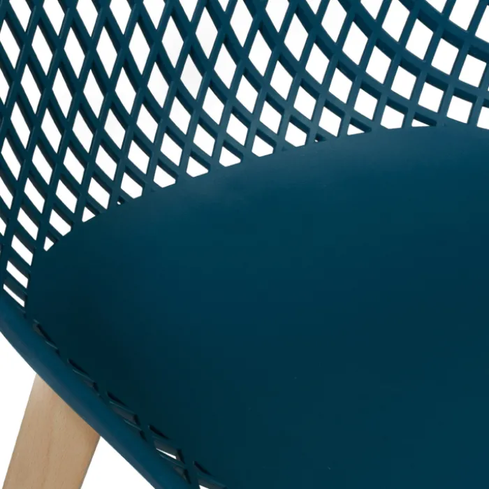 Lot de 4 chaises ajourées dépareillées design