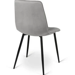 Lot de 6 chaises de salle à manger rose pastel, gris clair et beige