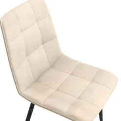 Lot de 6 chaises en velours gris foncé, gris clair, beige, noir et patchworks x2 pour salle à manger