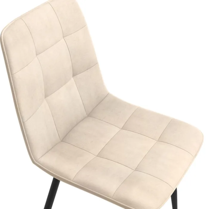 Lot de 6 chaises en velours gris foncé, gris clair, beige, noir et patchworks x2 pour salle à manger