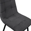 Lot de 6 chaises en velours mix color bleu et gris matelassées