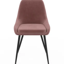 Lot de 6 chaises en velours mix color pastel bleu x2, gris foncé x2, gris clair, rose avec accoudoirs