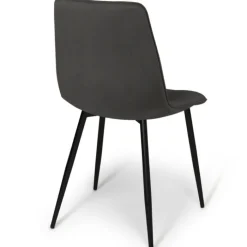 Lot de 6 chaises en velours mix color vintage bordeaux x2, gris foncé x2, jaune ocre x2