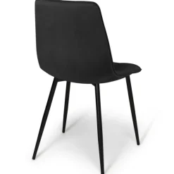 Lot de 6 chaises en velours noir