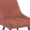 Lot de 4 chaises en velours terracotta avec accoudoirs