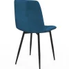 Lot de 8 chaises en velours mix color bleu x3, rose x3, jaune ocre x2
