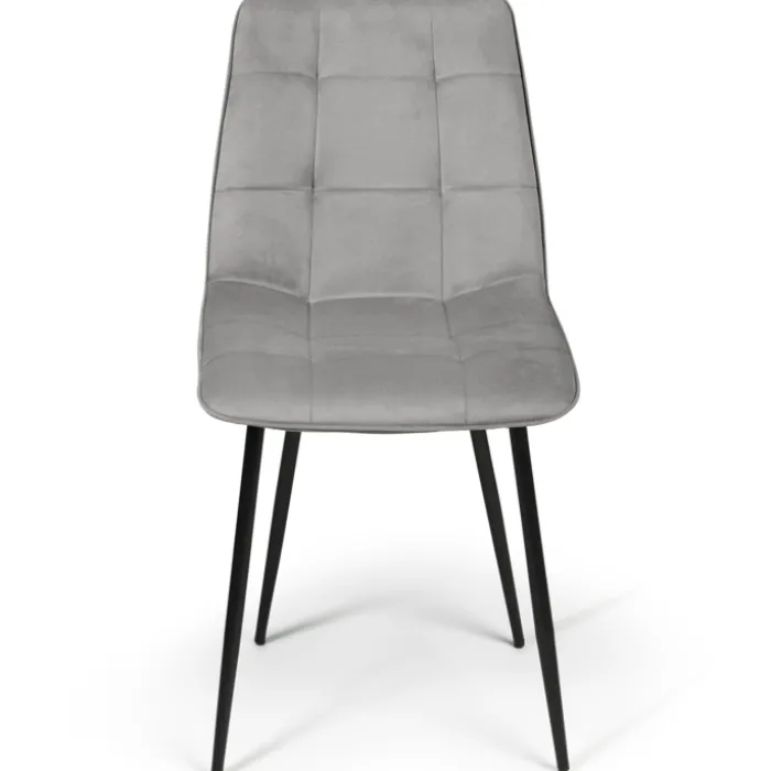 Lot de 4 chaises grises pour salle à manger
