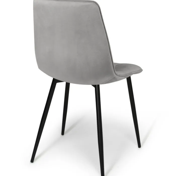 Lot de 4 chaises grises pour salle à manger