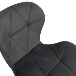 Lot de 4 chaises matelassées velours gris foncé