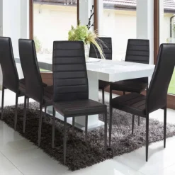 Lot de 6 chaises noires