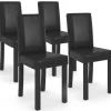 Lot de 4 chaises noires design