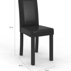 Lot de 4 chaises noires design
