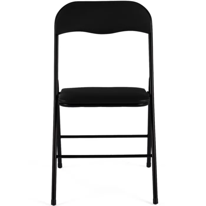 Lot de 4 chaises noires pliantes d’intérieur