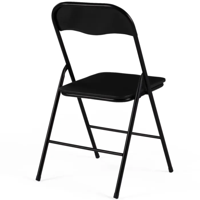 Lot de 4 chaises noires pliantes d’intérieur