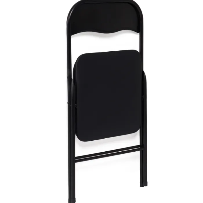 Lot de 4 chaises noires pliantes d’intérieur