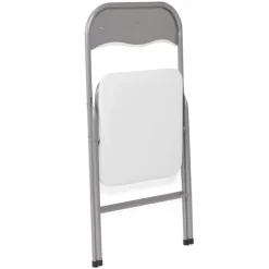 Lot de 6 chaises pliantes blanches d’intérieur