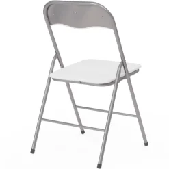 Lot de 6 chaises pliantes blanches d’intérieur