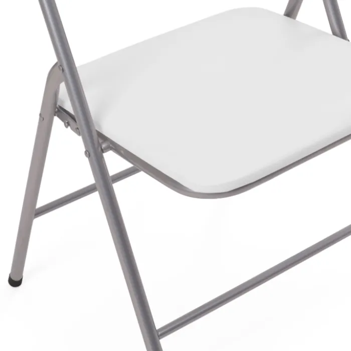 Lot de 6 chaises pliantes blanches d’intérieur