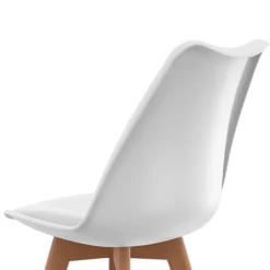 Lot de 6 chaises scandinaves blanches