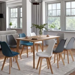 Lot de 8 chaises scandinaves 4 couleurs