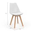 Lot de 4 chaises scandinaves blanches