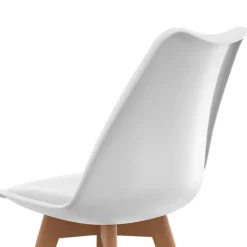 Lot de 4 chaises scandinaves blanches